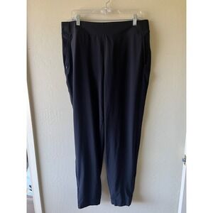 ATHLETA Black Jogger Pants Zipper Ankle Casual Athleisure Women Size 16